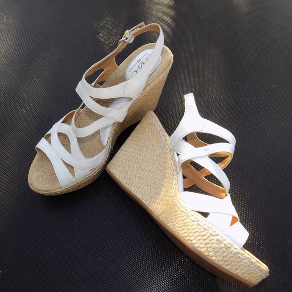 Born Shoes - White BOC, Born Concept wedge sandal